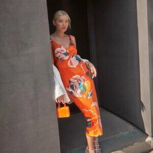 SALE🦋Reformation Daytona Silk Dress in Electra